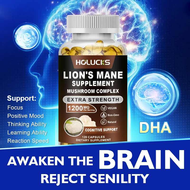 Lion's Mane Mushroom Complex Capsules | Brain & Immune Support