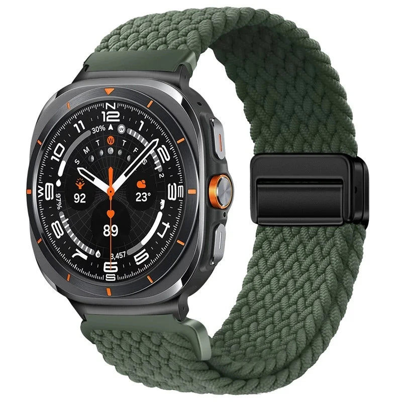 Nylon Braided Loop Strap | Magnetic Sport Bracelet for Watches