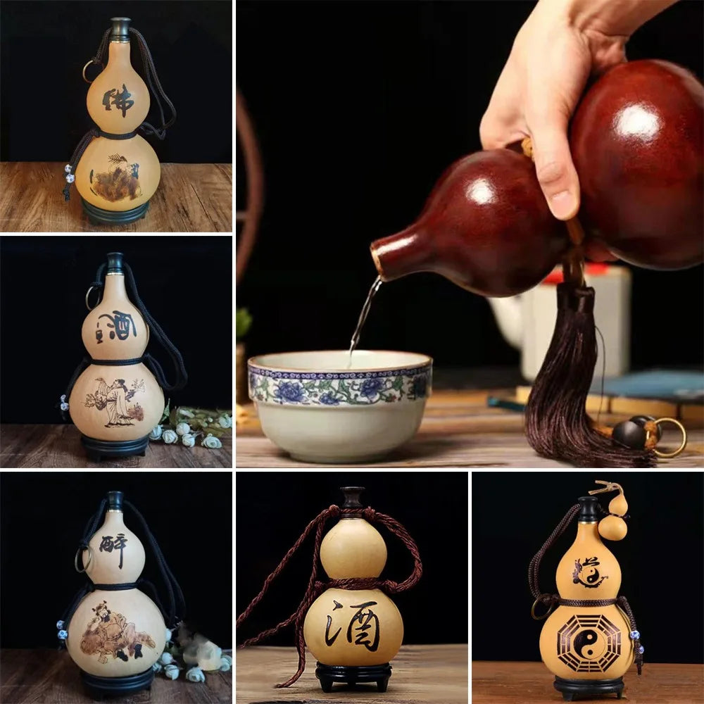 Large Capacity Retro Gourd Water Bottle | Durable & Stylish