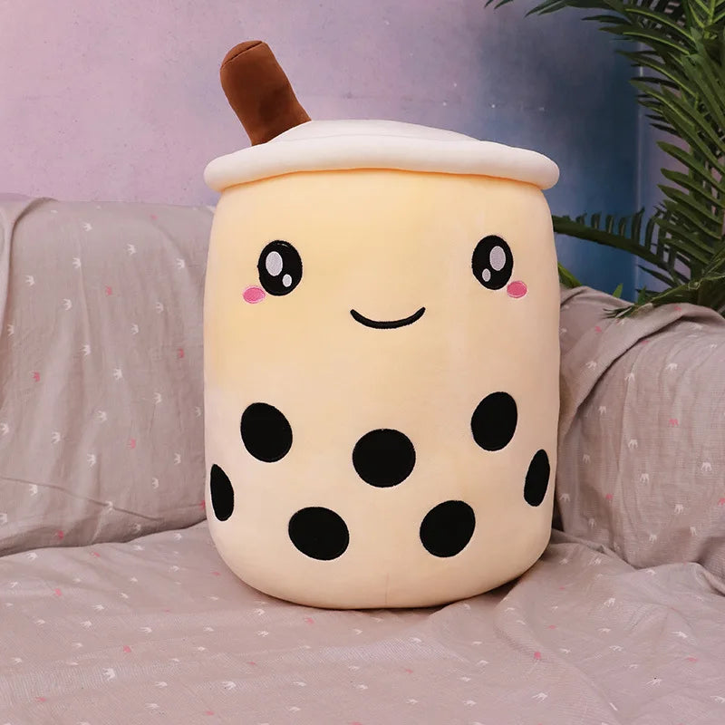 Large Milk Tea Plush Pillow | Adorable Stuffed Boba Toy for Kids