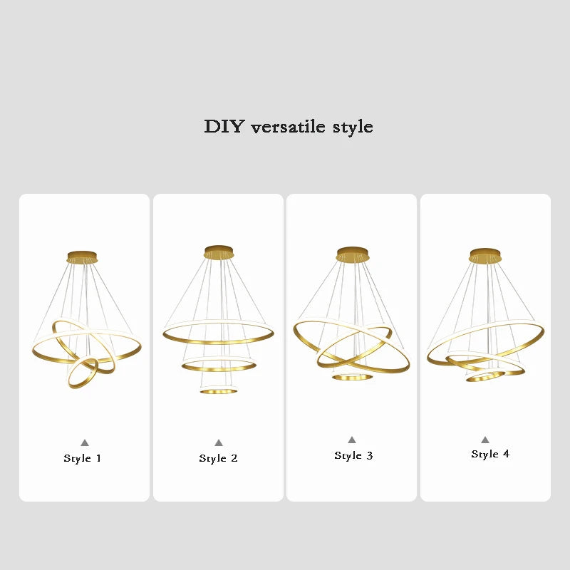 Nordic Style LED Circle Pendant Lamp | Modern Home Chandelier