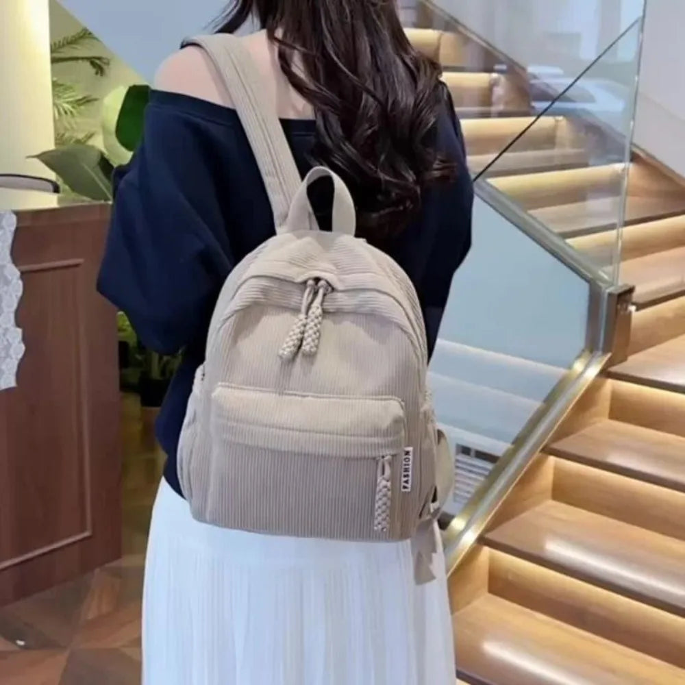 Simple Backpack Large Capacity Fashion College High School Junior High School Student Casual Backpacks Woman Man Travel Backpack