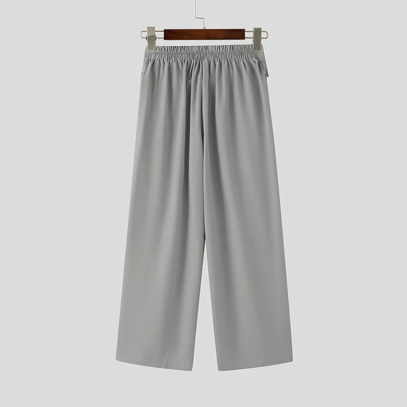 Men's Stylish Wide Leg Joggers | Casual Patchwork Pants 2026