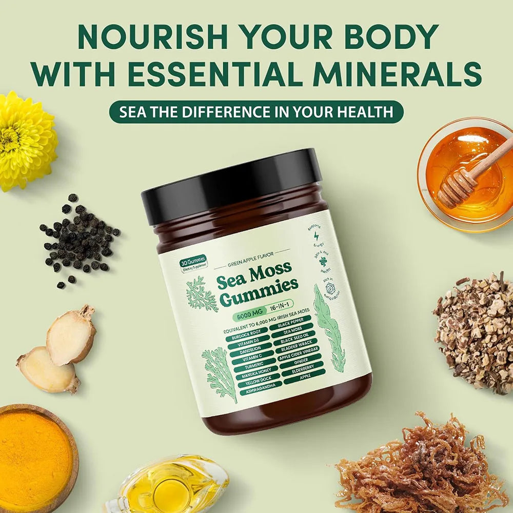 Vegan Sea Moss Gummies 16-in-1 | Premium Wellness Supplement