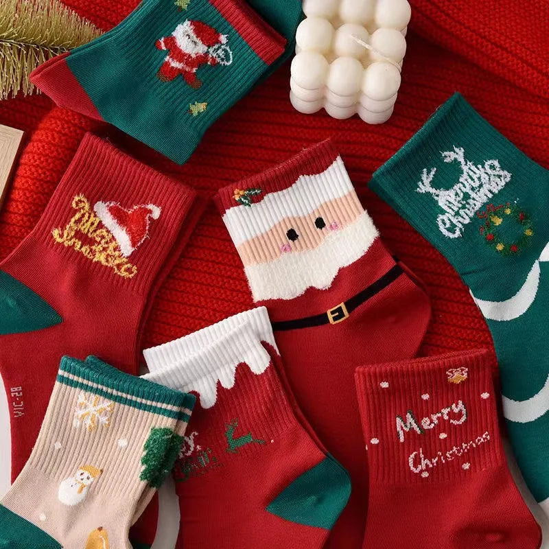 Cute Christmas Pattern Cotton Socks | Cozy Winter Gift Essentials