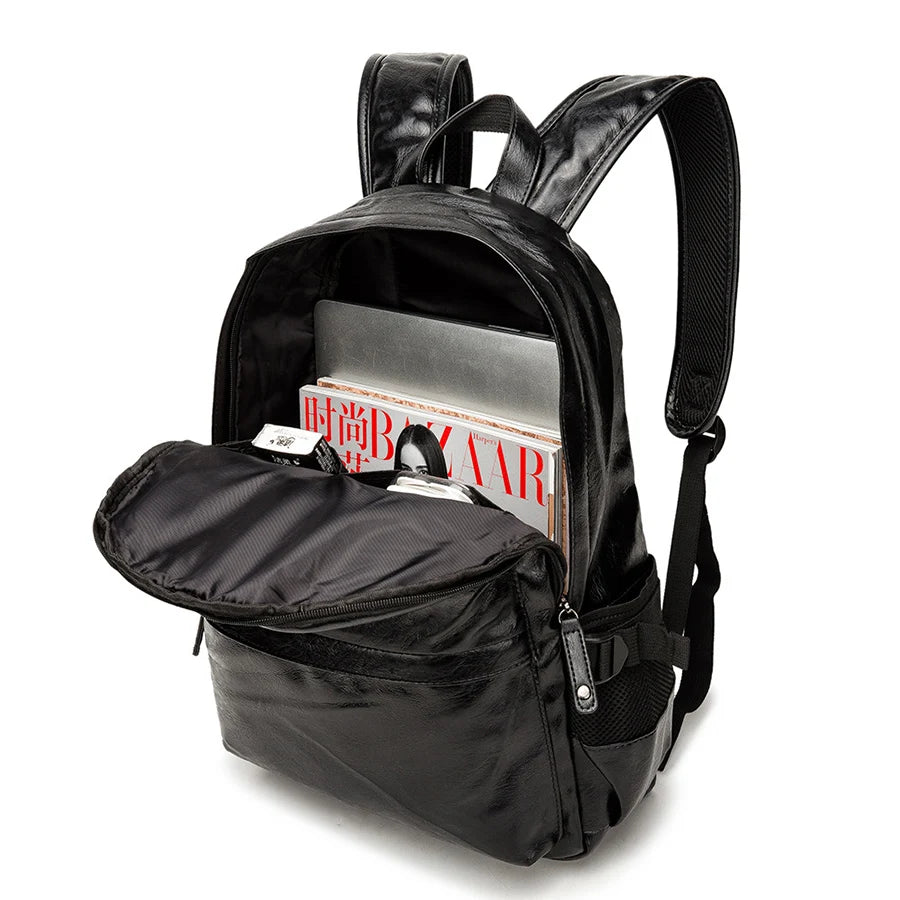 Stylish PU Leather Large Capacity Ladies Backpack | Versatile & Chic