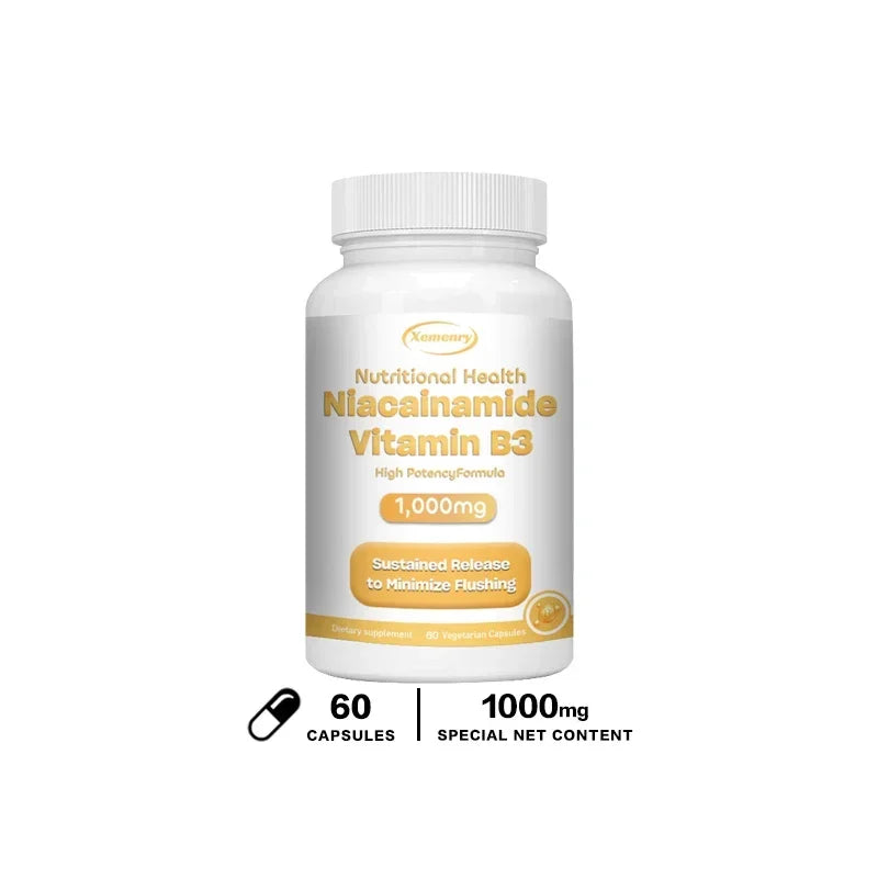 Niacinamide Vitamin B3 Capsules | Boost Brain & Heart Health