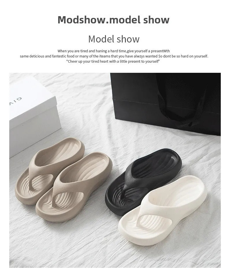 Women's Thick Platform EVA Flip Flops | Comfortable Beach Sandals