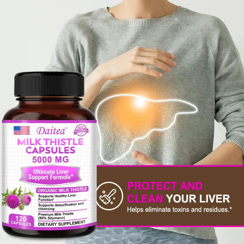Organic Milk Thistle Extract Liver Capsules | Detox & Support Health