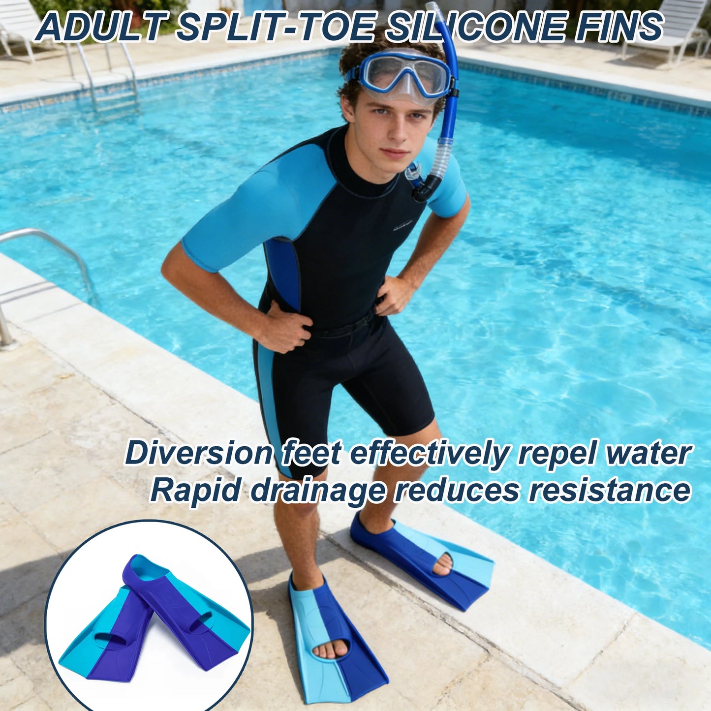 Silicone Swim Fins for Kids & Adults | Perfect for Pool Training