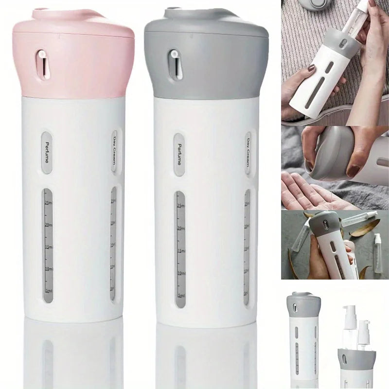4 in 1 Refillable Travel Lotion and Shampoo Dispenser Bottles