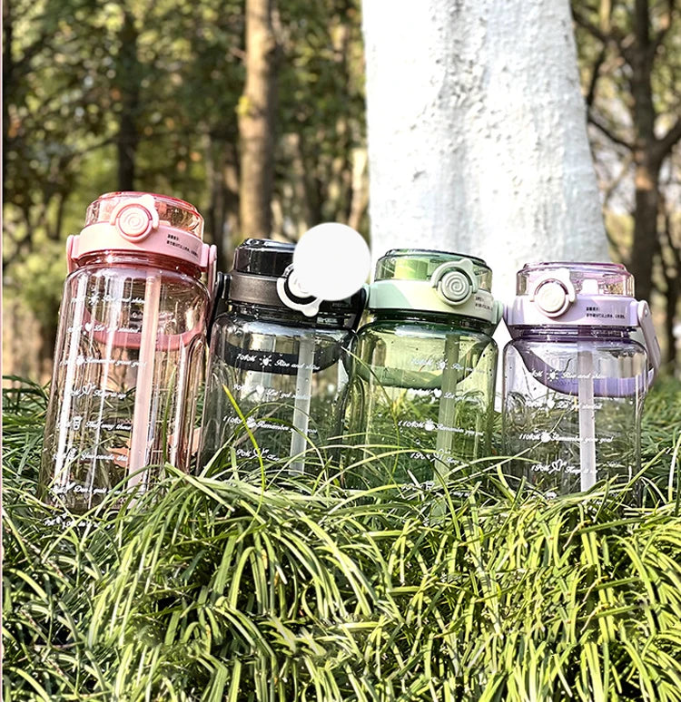 Large Capacity Sport Straw Water Bottle | Portable Travel Cup