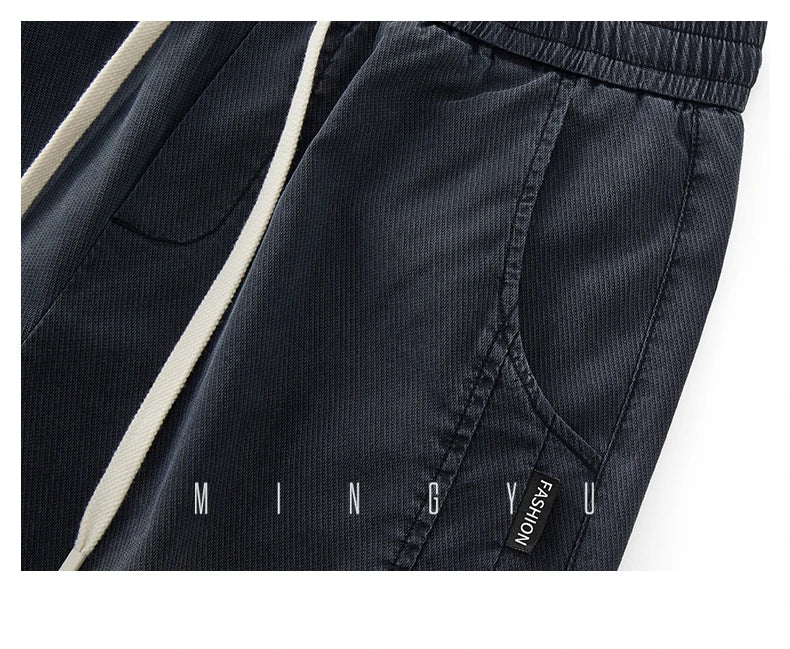 Men's Summer Lyocell Fabric Jeans | Elastic Waist Loose Fit