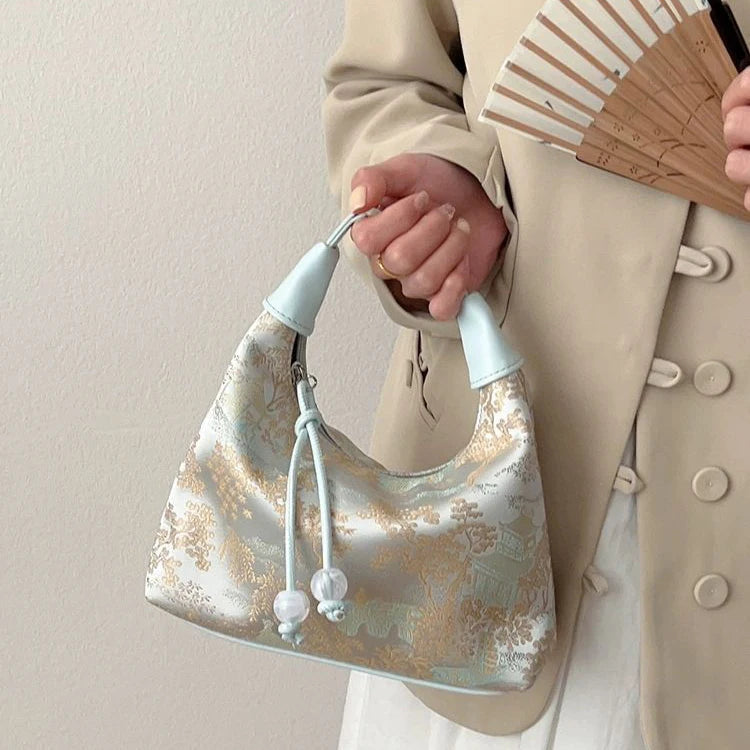 Bolso de mano bordado elegante de estilo chino | Bandolera versátil