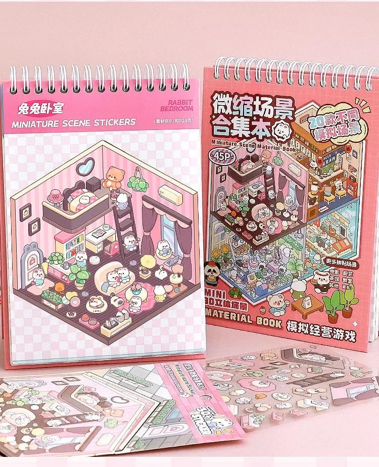 20Pcs Cartoon DIY Landscape Stickers | Kids' Creative Fun