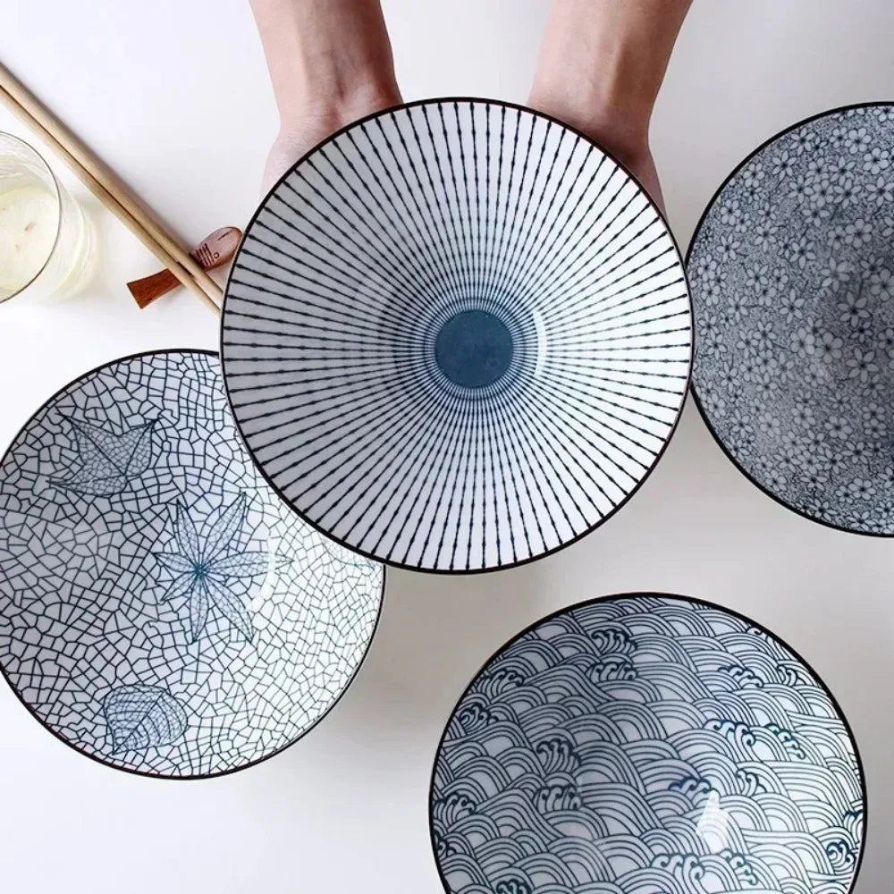 Japanese-style Ceramic Douli Bowl | Elegant Soup & Ramen Dish