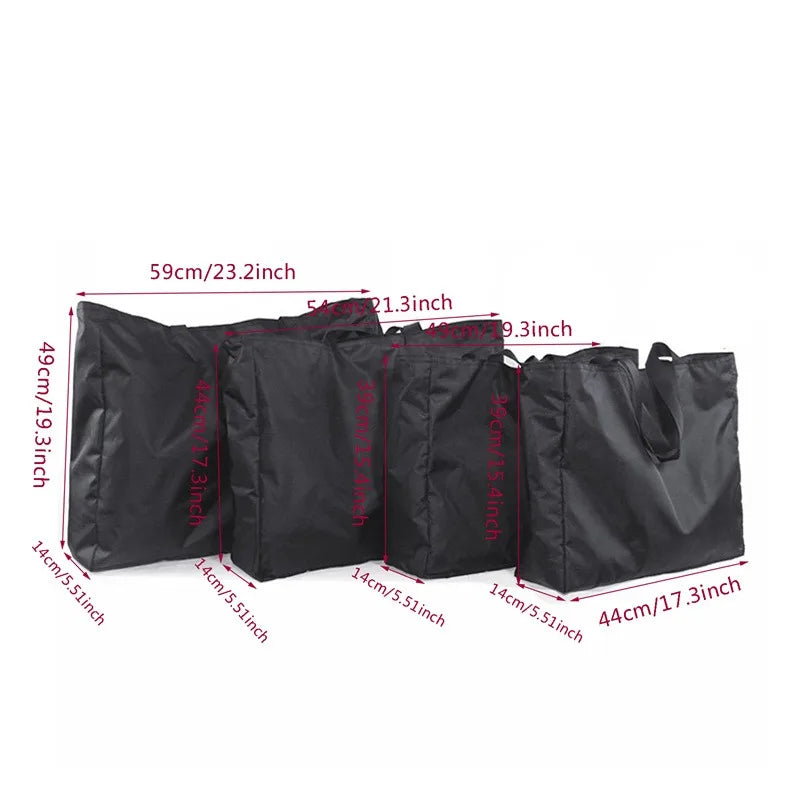 Large Capacity Reusable Zipper Grocery Totes | Washable Heavy Duty Bags