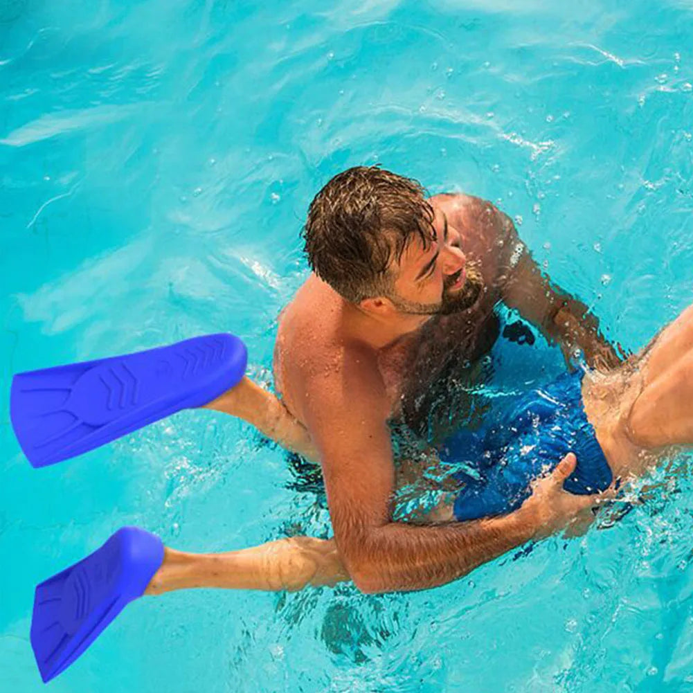 Silicone Swimming Fins for Training | Short Non-Slip Swim Fins