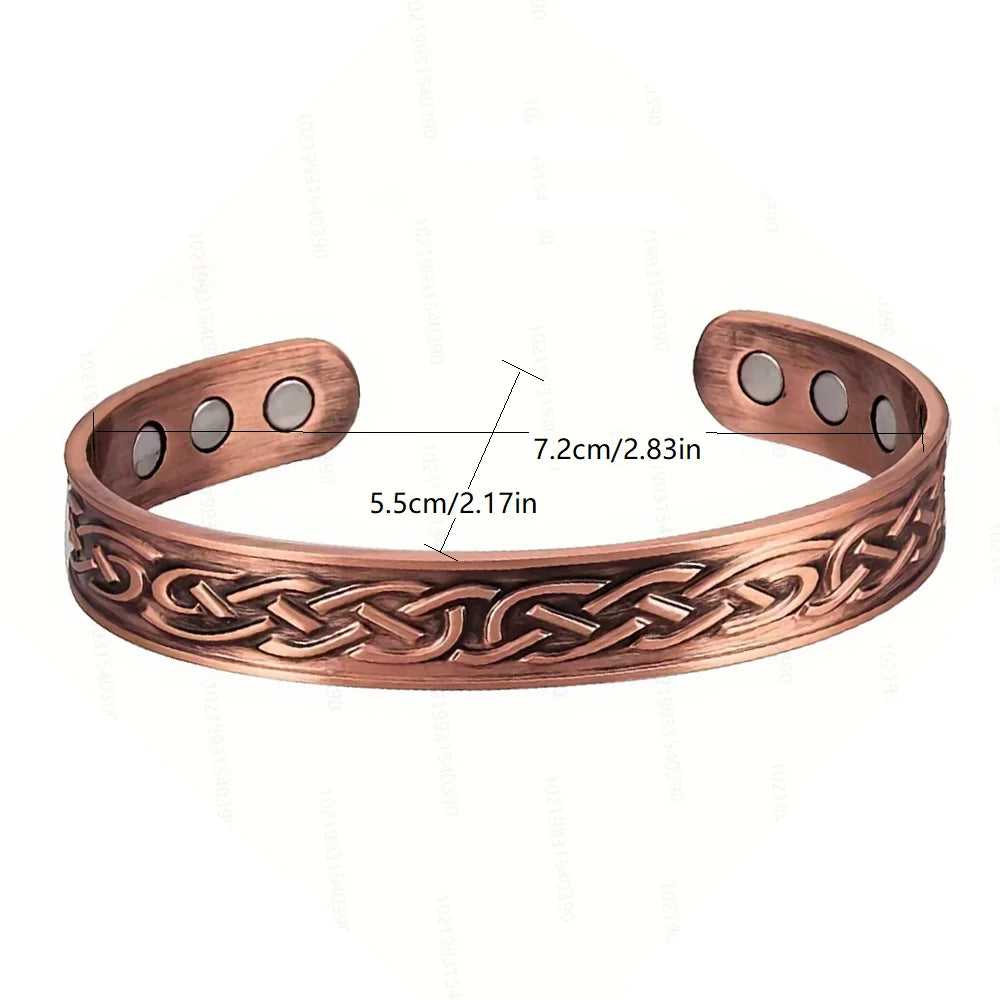 Unisex Vintage Healing Jewelry | Celtic Knot Magnetic Bracelet Set