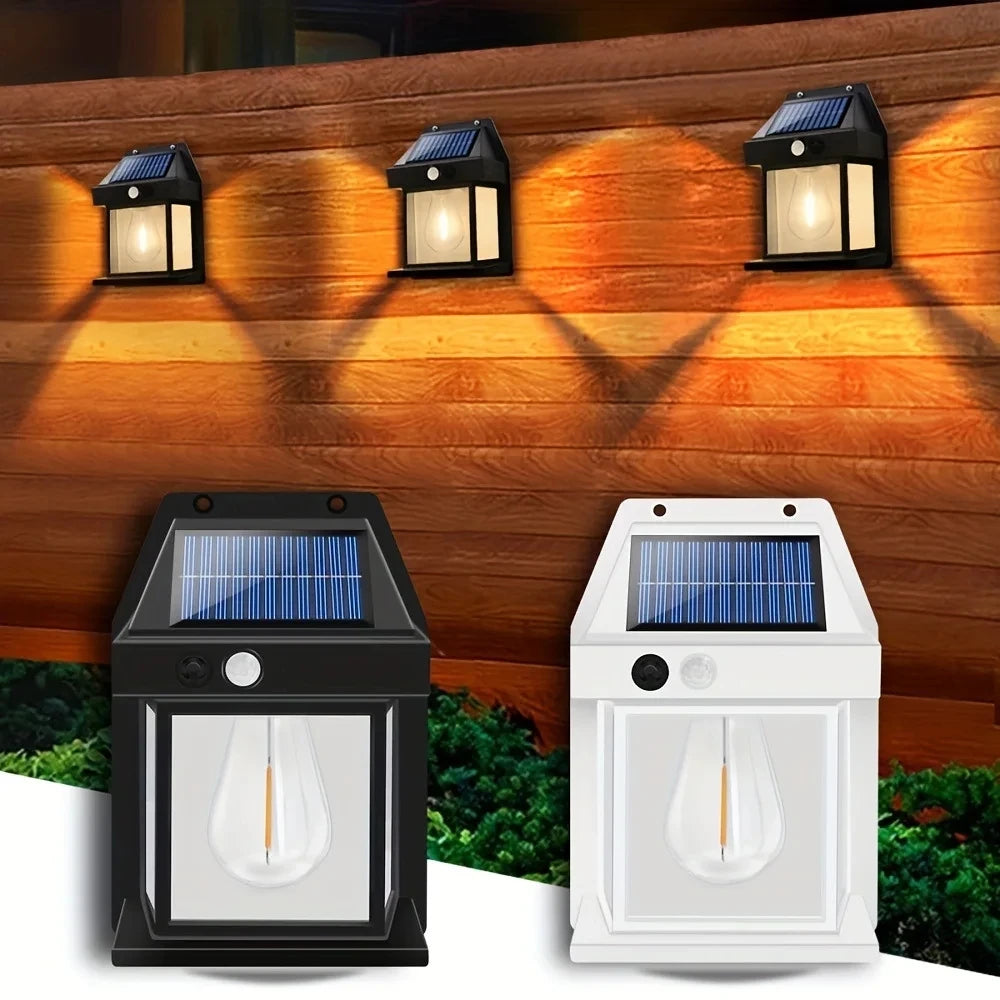 Lámpara Solar de Pared con Sensor de Movimiento | Iluminación Exterior Impermeable