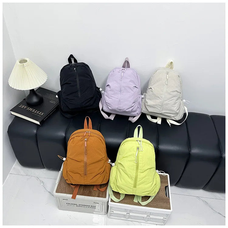 Lightweight Macaron Color Oxford Backpack for Women | Casual Chic bag