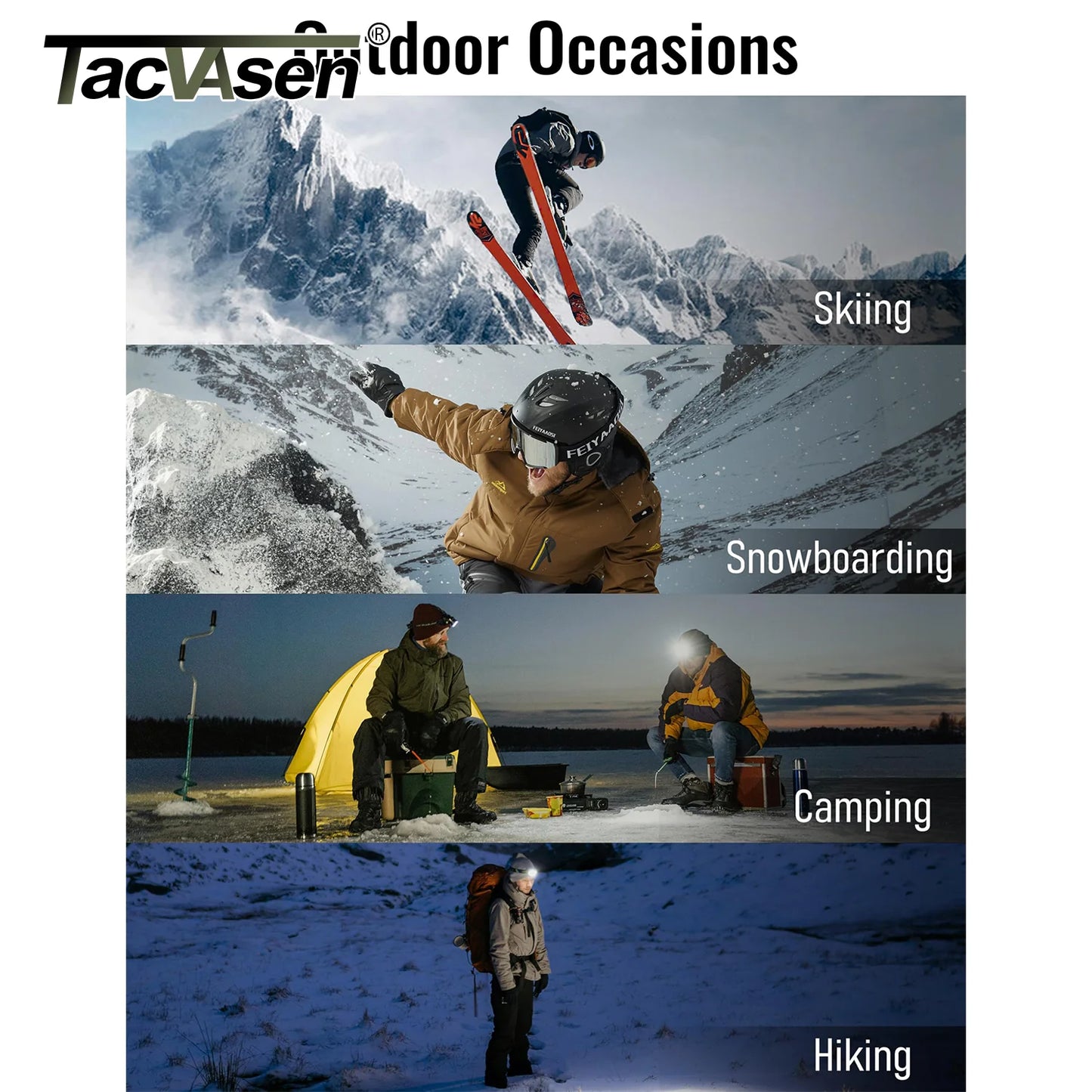 Men's Waterproof Winter Ski Jacket | Fleece Lined Snow Parka