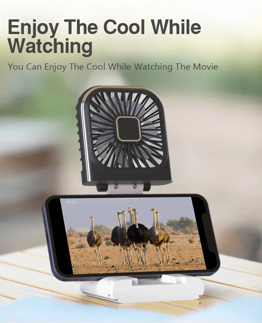 Adjustable USB Rechargeable Mini Neck Fan | Quiet Cooling Comfort