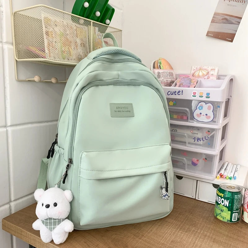 Stylish Waterproof College Backpack | Trendy Laptop School Bag