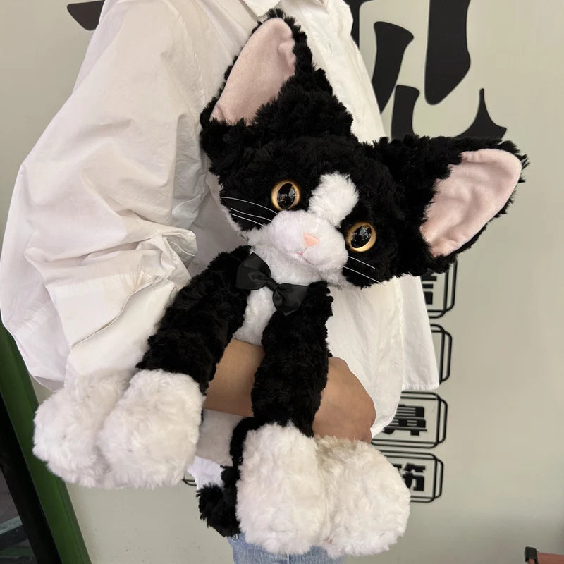 Cute Black Cat Plush Pillow | Adorable Stuffed Animal for Kids