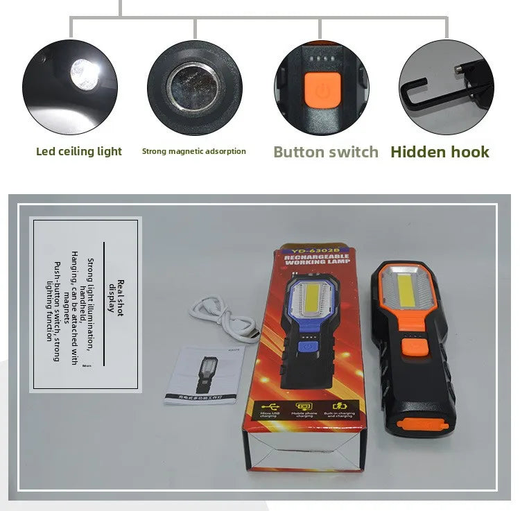 Super Bright USB Rechargeable LED Car Inspection Light | Emergency Work Light