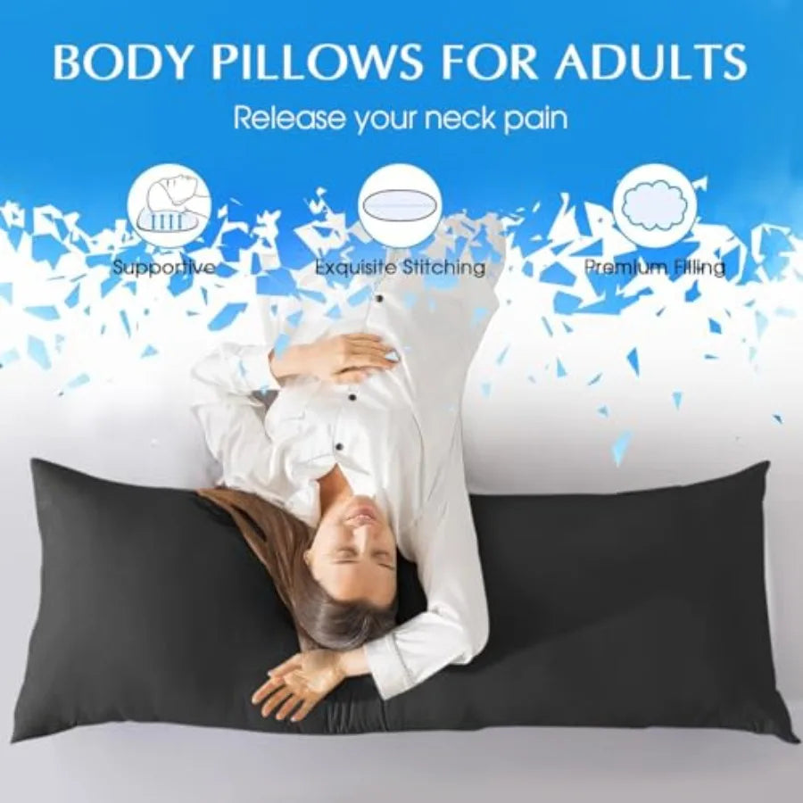 Cooling Cotton Body Pillow Insert | Soft Full Body Pillow