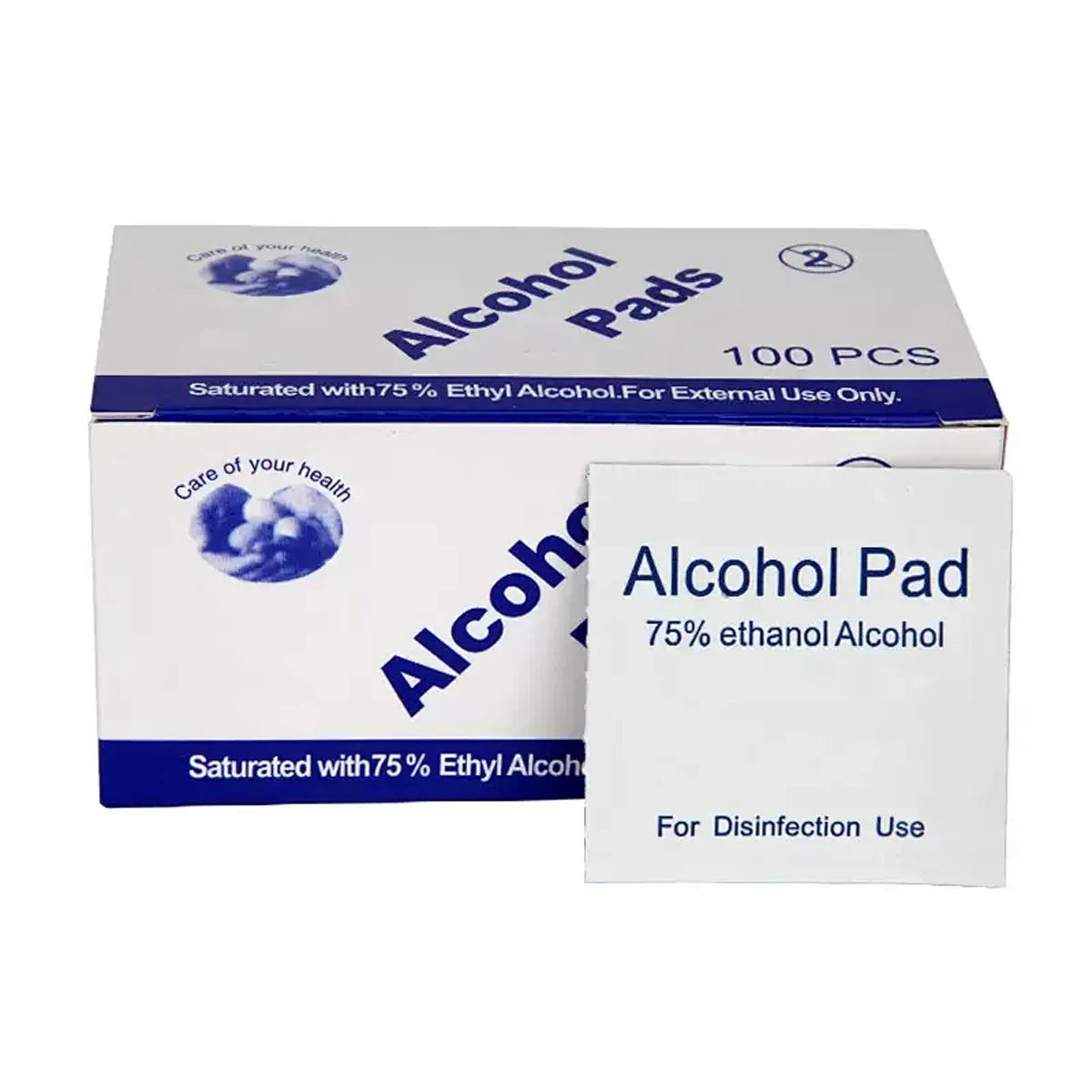 100pcs Disposable 75% Alcohol Swab Wet Wipe Pads For Antiseptic Clean Skin Jewelry Cell Phone Individually Wrapped Alcohol Wip