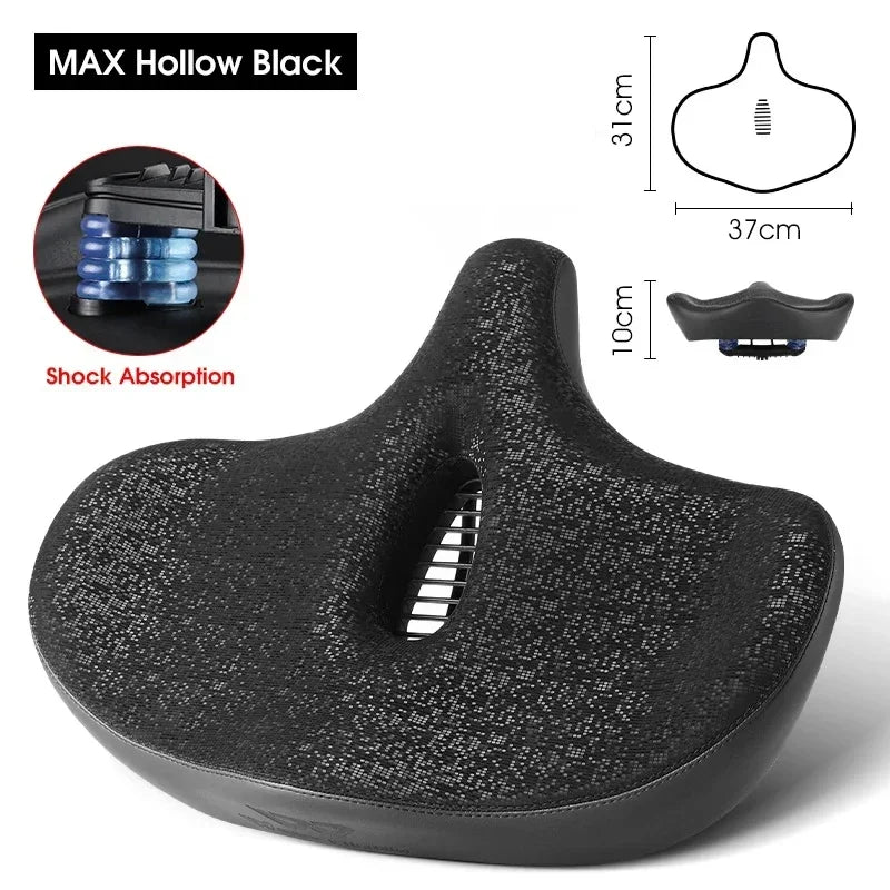 Ultra Wide Ergonomic MTB Saddle | Comfortable Shock-Absorbing Seat