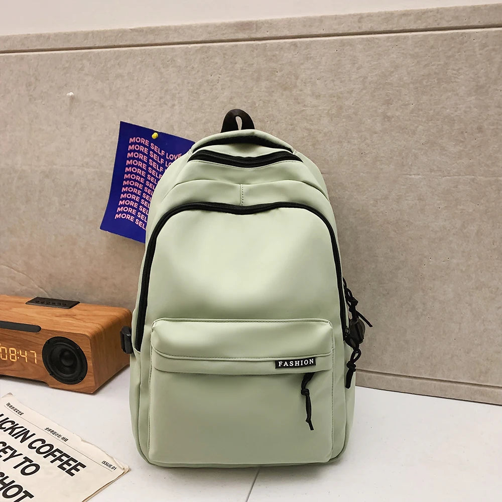 Large Capacity Solid Color Backpack for Students | Travel Ready