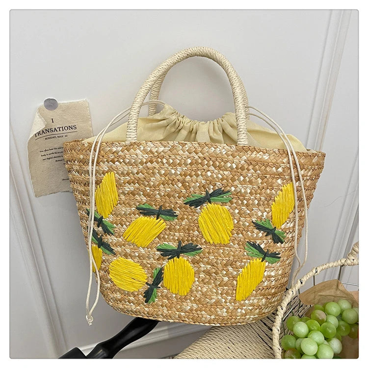Casual Sweet Tote Bags | Perfect Straw Embroidery Shoulder Bag