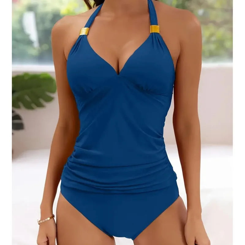 Women's Two-Piece Tankini Swimwear for Beach Fun