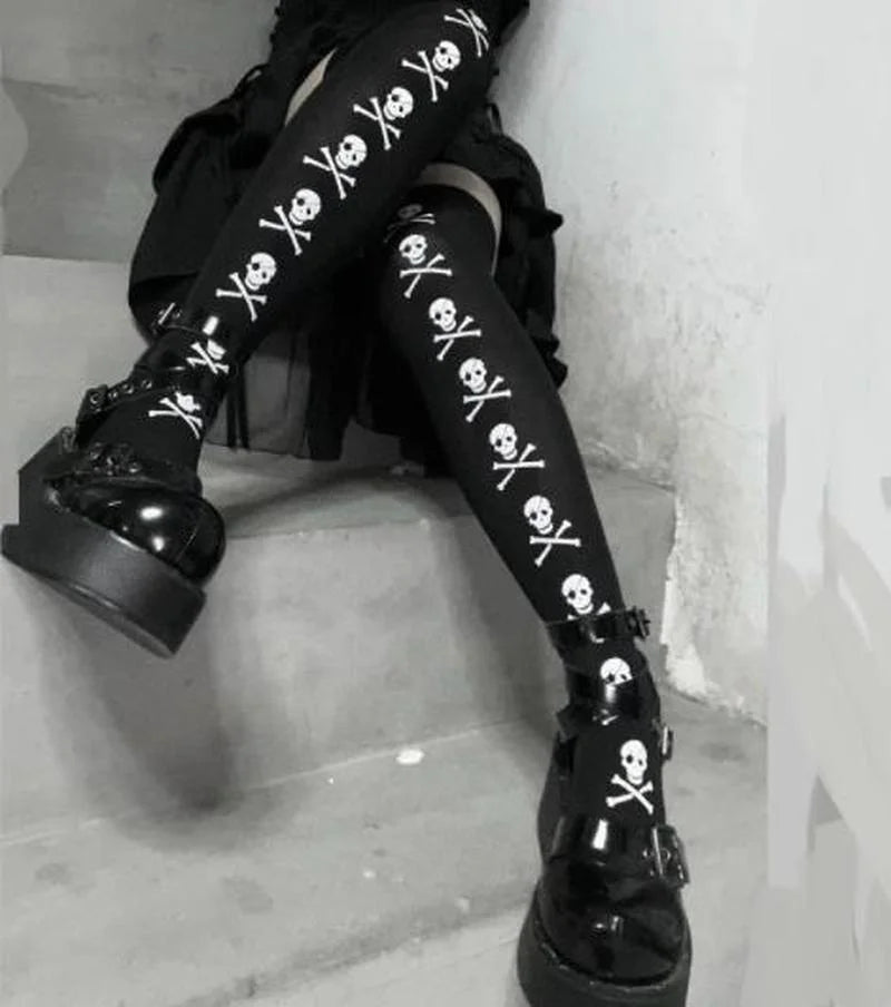 Gothic Long Sexy Stockings | Dark Harajuku Thigh High Hosiery