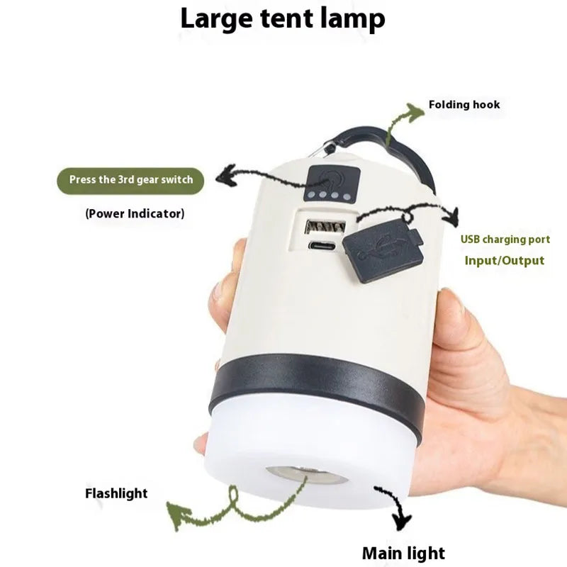 Linterna de camping LED recargable | Luz de emergencia portátil