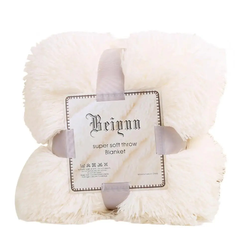 Soft Fluffy Shaggy Throw Blanket | Cozy Faux Fur Bedspread