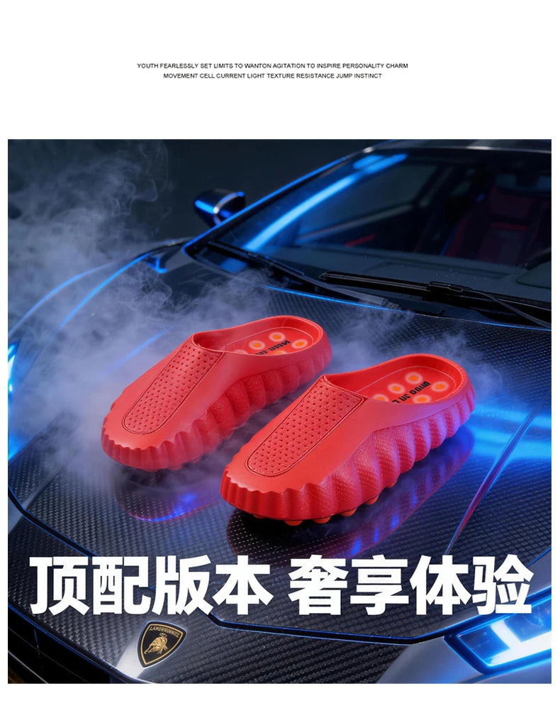 Comfortable Summer Couple Slippers | Massage Particles Slides