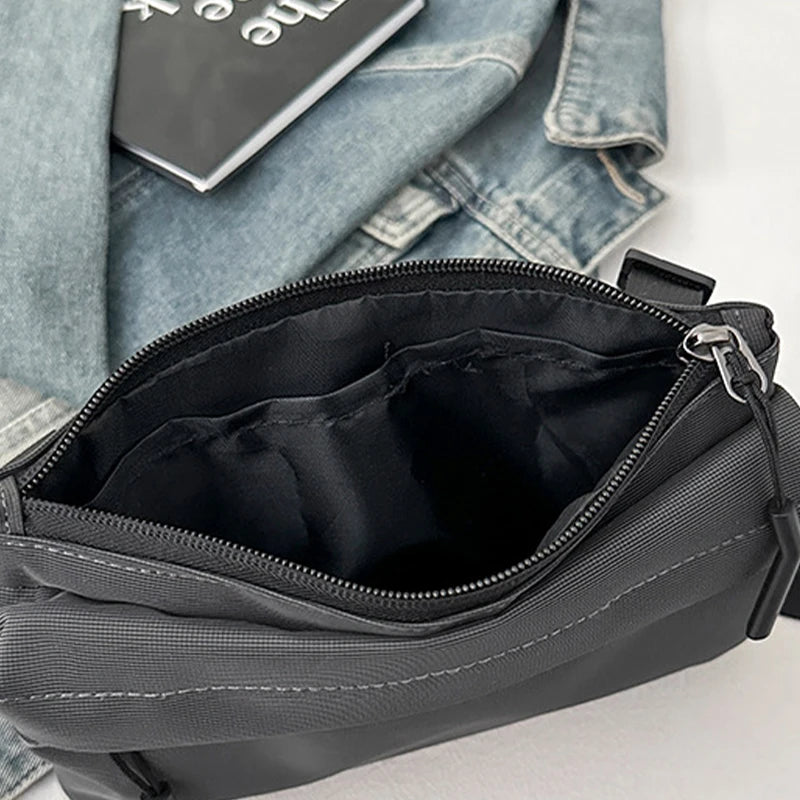 2025 New Nylon Mini Square Crossbody Bag Korean Style Unisex Shoulder Bag Casual Waterproof Small Wallet