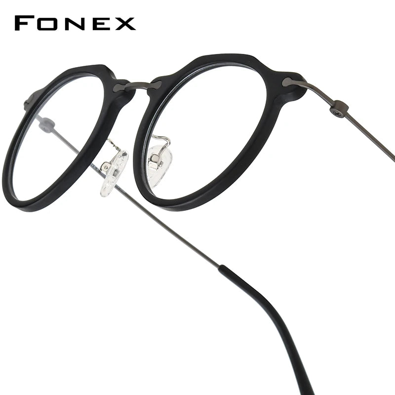 Monturas de gafas unisex cuadradas retro de titanio | Elegantes y duraderas