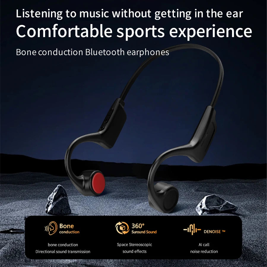 Wireless Bone Conduction Earphones | Waterproof Sports Headphones