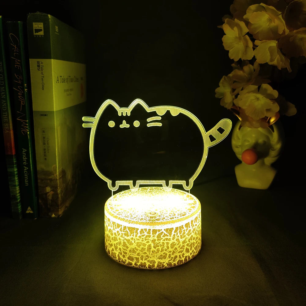 Cute 3D Cat Illusion Lamp | Adorable Nightlight for Cozy Spaces