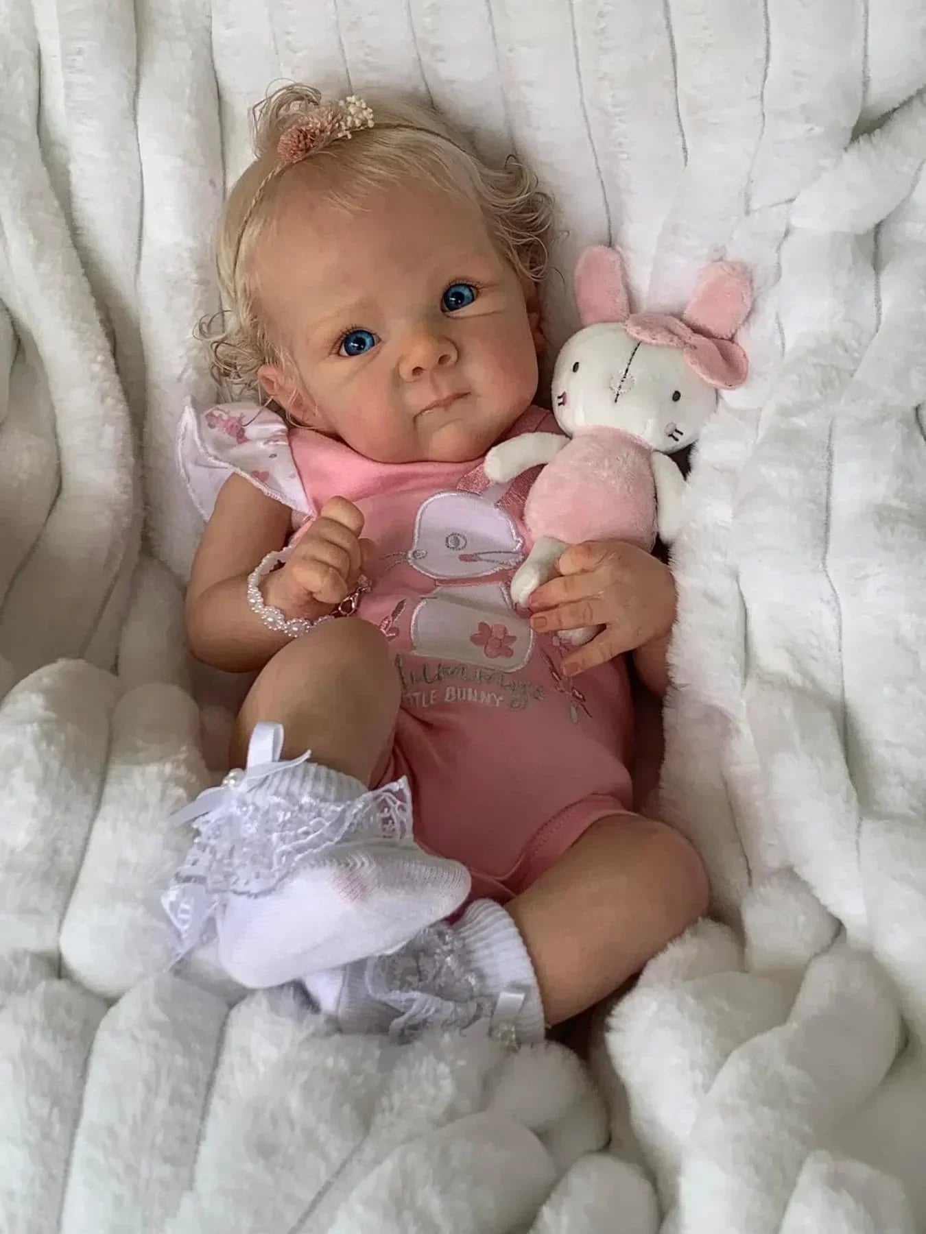 45CM Realistic Reborn Baby Doll with Blonde Hair | Cuddly Soft Body