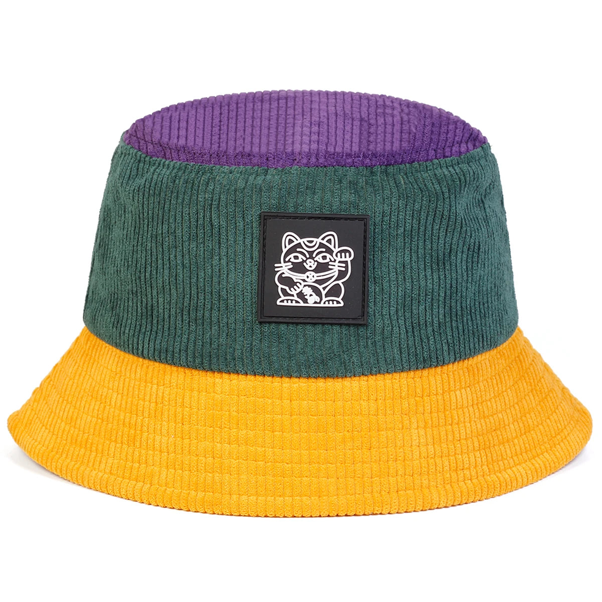 Unisex Cat Embroidery Bucket Hat | Trendy Fisherman Cap