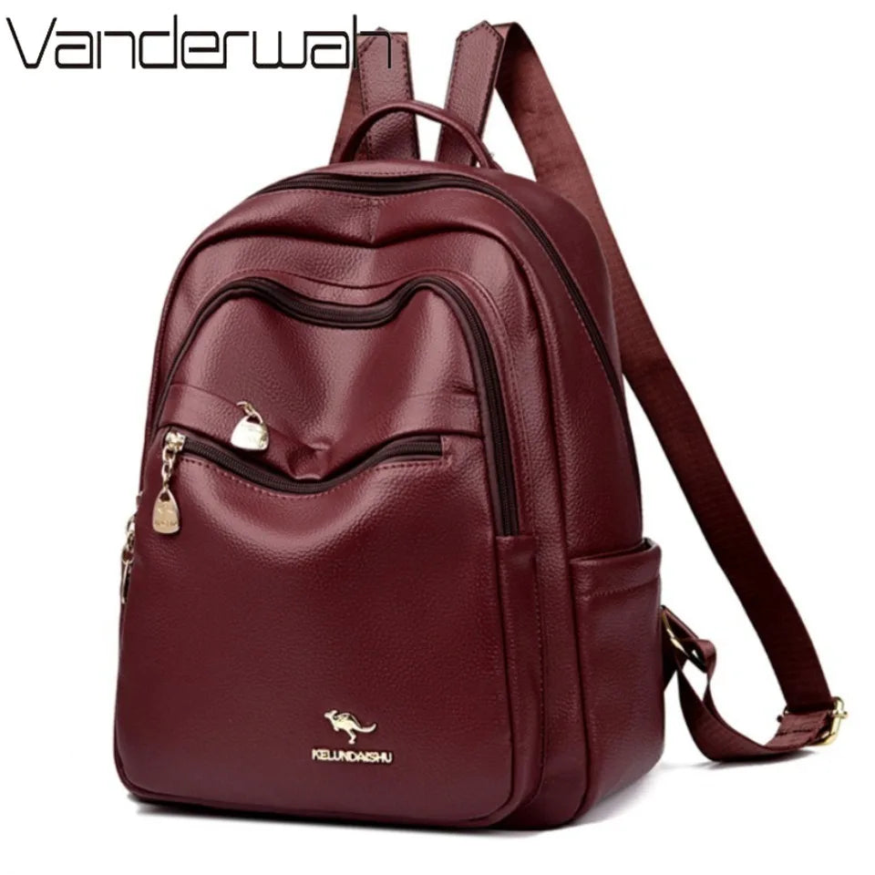 Stylish Leather Backpack for Women | Spacious Daily Use