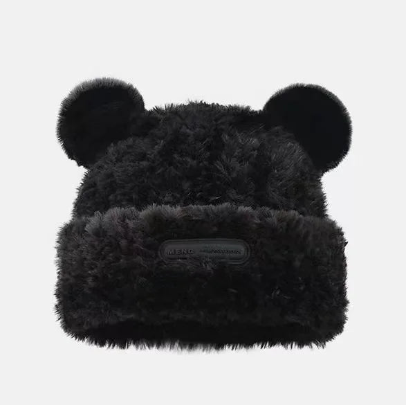 Cute Plush Knitted Rabbit Ear Hat | Warm Winter Protection for Kids