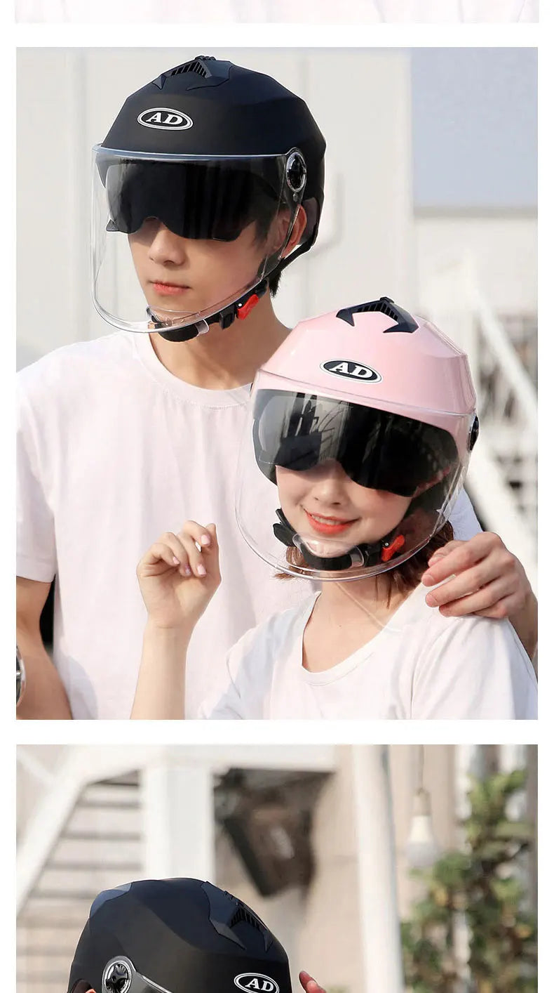 LED Motorcycle Helmet for Moped & Electric Scooter | Unisex Safety Gear