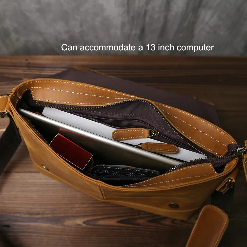 Retro One-Shoulder Genuine Leather Backpack | Large Capacity
